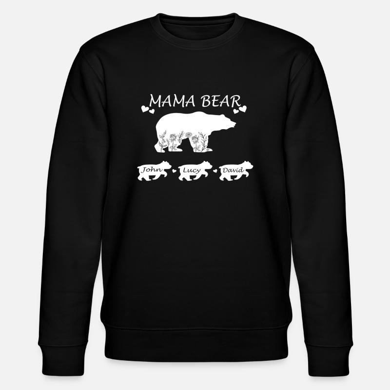 Mama Bear - Stanley/Stella CHANGER Unisex Organic Sweatshirt - black