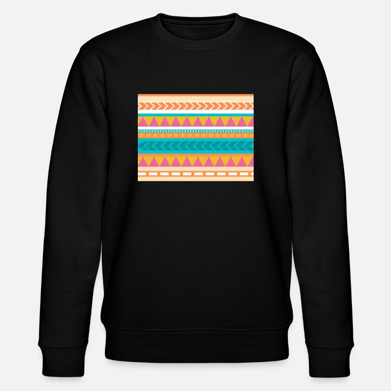 the Indian pattern - Stanley/Stella Unisex Bio-Sweatshirt CHANGER  - Schwarz
