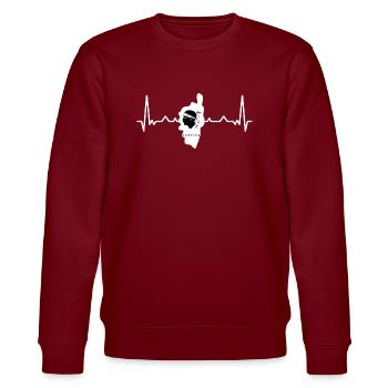 Corsica Island France Korsika - Stanley/Stella Unisex Bio-Sweatshirt CHANGER  - Burgunderrot - Vorne - Nik (191cm) & Marisol (170cm)