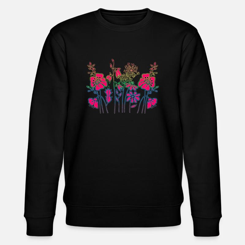 Blumen - Stanley/Stella Unisex Bio-Sweatshirt CHANGER  - Schwarz