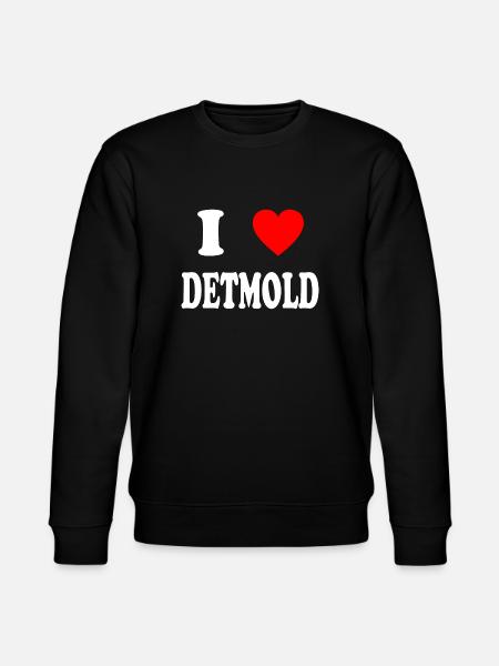 I love Detmold - Stanley/Stella Unisex Bio-Sweatshirt CHANGER  - Schwarz