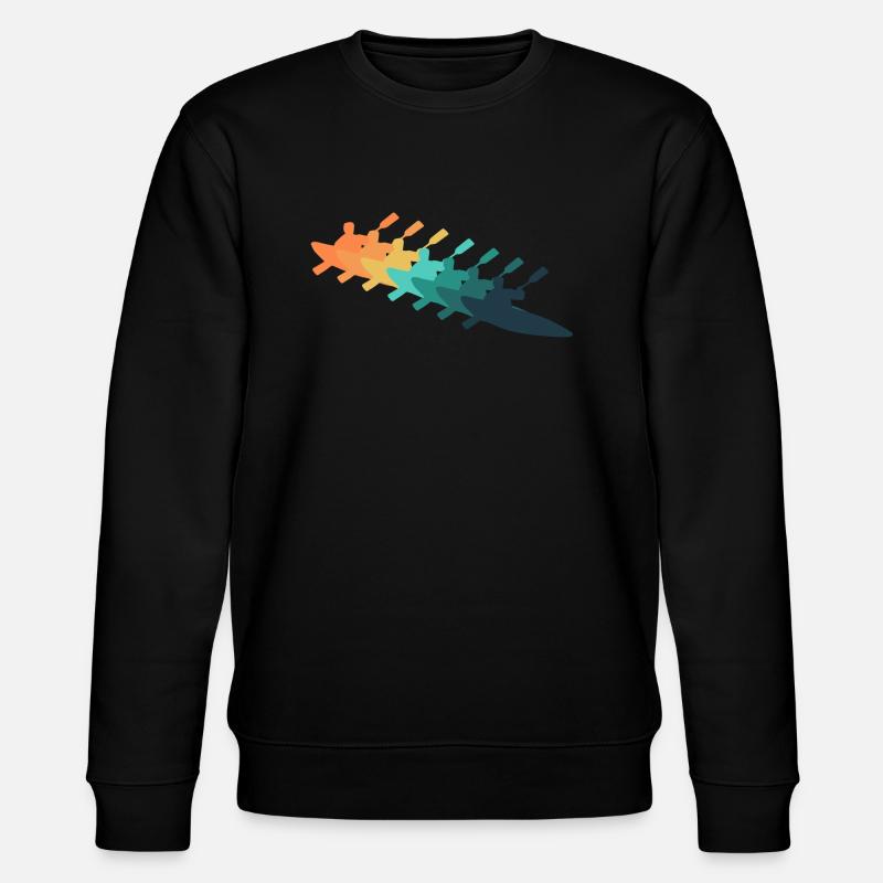 Retro-Kajak - Stanley/Stella Unisex Bio-Sweatshirt CHANGER  - Schwarz