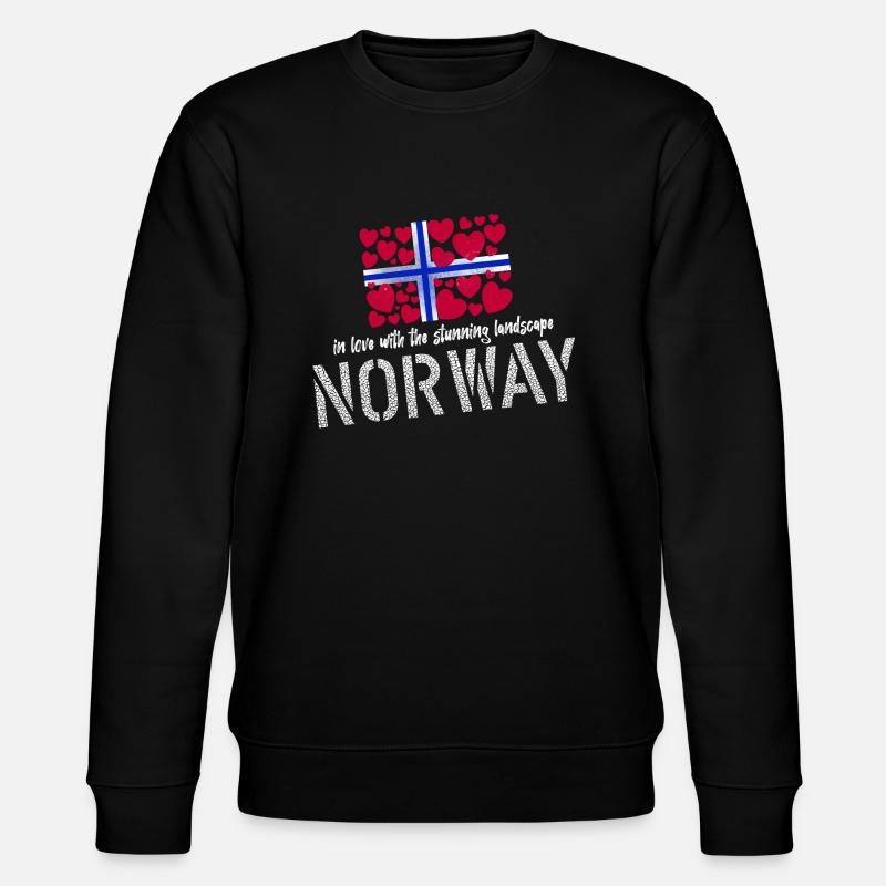 Norway norge - Stanley/Stella CHANGER Unisex Organic Sweatshirt - black
