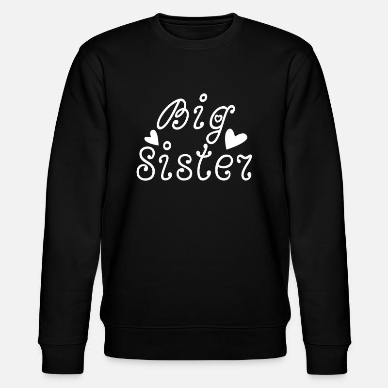 große Schwester - Stanley/Stella Unisex Bio-Sweatshirt CHANGER  - Schwarz