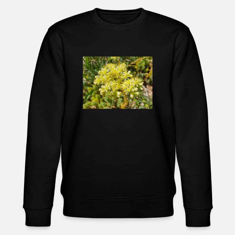 Heller Mauerpfeffer (auf deutsch Nizza-Mauerpfeffer) - Stanley/Stella Unisex Bio-Sweatshirt CHANGER  - Schwarz