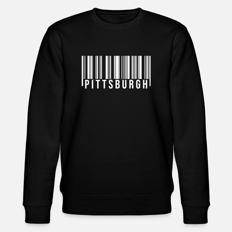 Pittsburgh Barcode - Stanley/Stella CHANGER Unisex Organic Sweatshirt - black