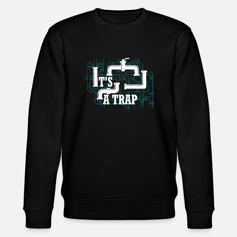 It's A Plumber Pipefitter Wrench - Stanley/Stella Unisex Bio-Sweatshirt CHANGER  - Schwarz