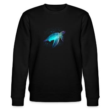 Tortue avec des étoiles - Sweat bio CHANGER Stanley/Stella Unisexe - noir - Devant - Nik (191cm) & Marisol (170cm)
