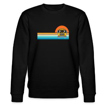 Schulbusfahrer Schulbus - Stanley/Stella Unisex Bio-Sweatshirt CHANGER  - Schwarz - Vorne - Nik (191cm) & Marisol (170cm)
