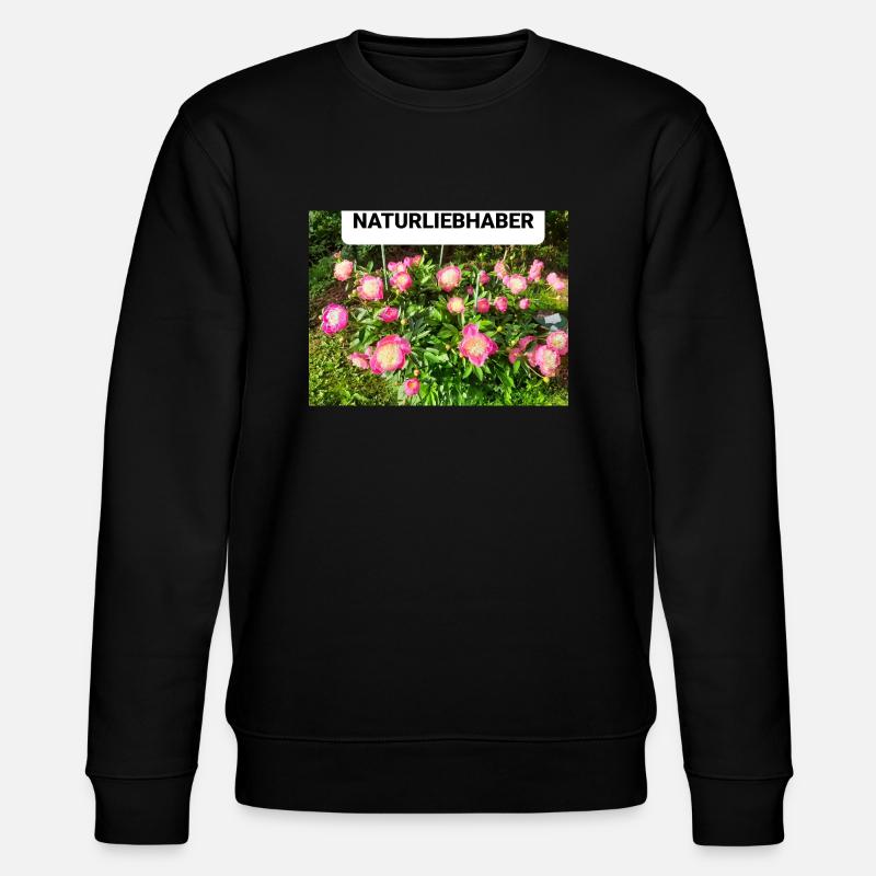 Pfingstrosen - Stanley/Stella Unisex Bio-Sweatshirt CHANGER  - Schwarz