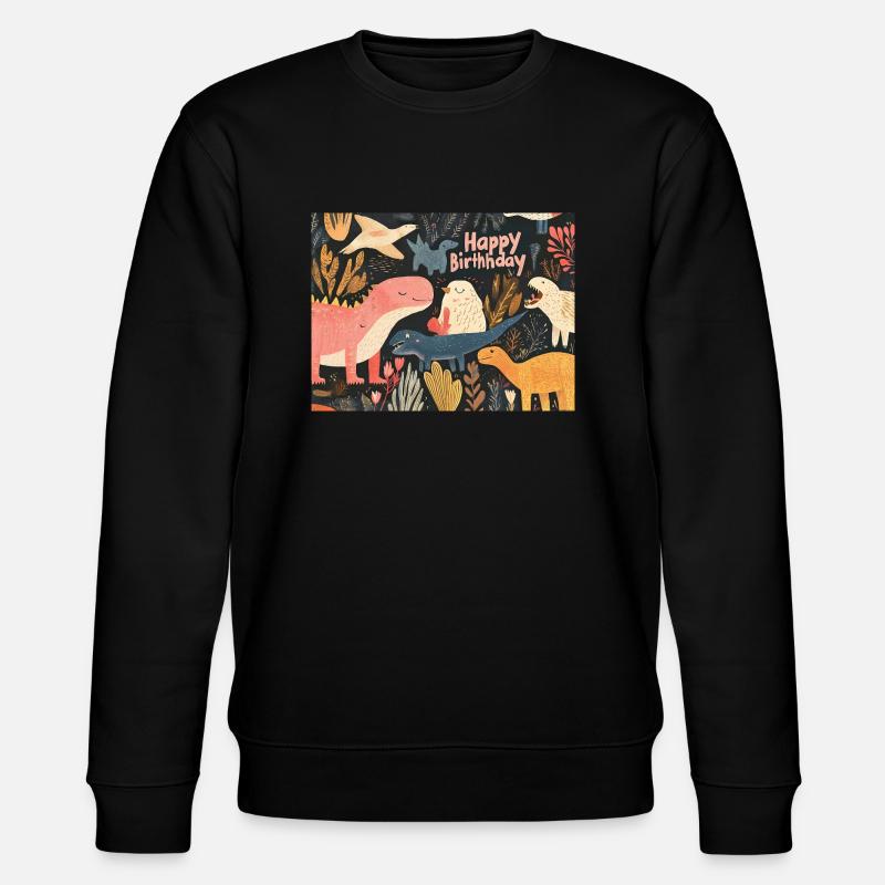 Joyeux anniversaire Dino - Sweat bio CHANGER Stanley/Stella Unisexe - noir
