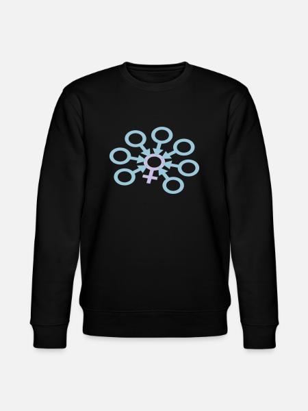 GangBang Symbol 2-farbig - Stanley/Stella Unisex Bio-Sweatshirt CHANGER  - Schwarz
