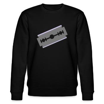 section de coupe Lame de rasoir coupe 2c - Sweat bio CHANGER Stanley/Stella Unisexe - noir - Devant - Nik (191cm) & Marisol (170cm)