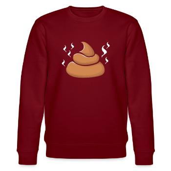 Stinkender Kackhaufen - Stanley/Stella Unisex Bio-Sweatshirt CHANGER  - Burgunderrot - Vorne - Nik (191cm) & Marisol (170cm)