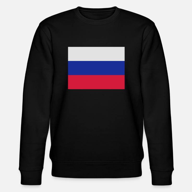 drapeau_russie - Stanley/Stella Unisex Bio-Sweatshirt CHANGER  - Schwarz
