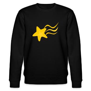 shooting star - Stanley/Stella CHANGER Unisex Organic Sweatshirt - black - Front - Nik (191cm) & Marisol (170cm)