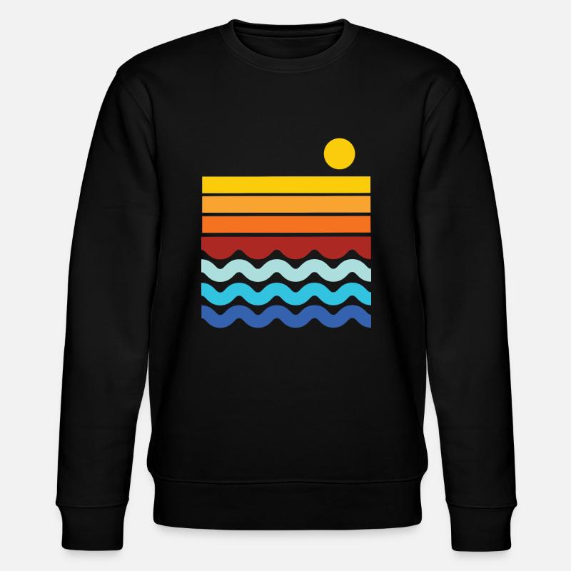 Beach Horizon - Stanley/Stella CHANGER Unisex Organic Sweatshirt - black