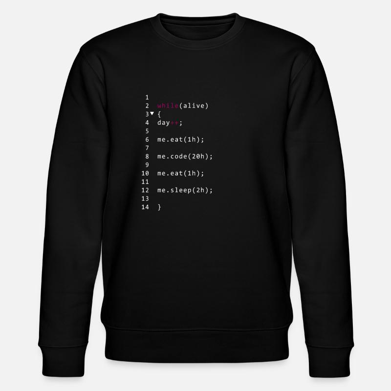 Lebendiger Code - Stanley/Stella Unisex Bio-Sweatshirt CHANGER  - Schwarz