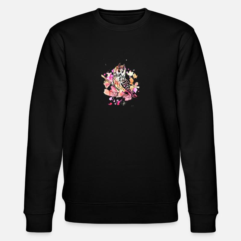 Owl in autumn 2 - Stanley/Stella CHANGER Unisex Organic Sweatshirt - black