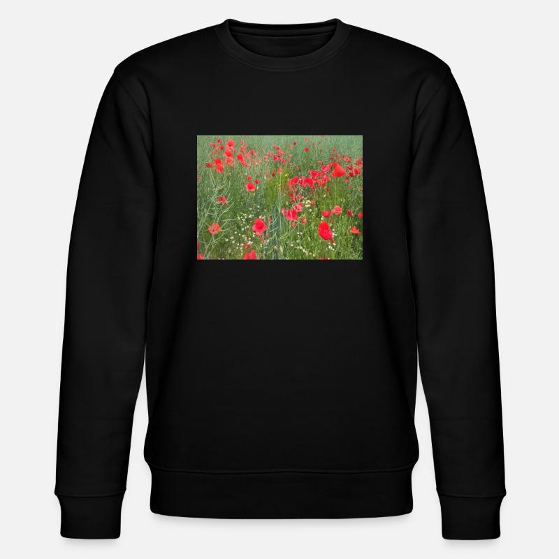 Prairie de coquelicots - Sweat bio CHANGER Stanley/Stella Unisexe - noir