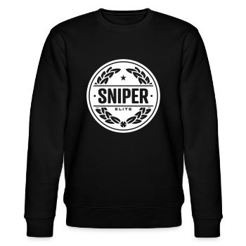 SNIPER ELITE - Stanley/Stella CHANGER Unisex Organic Sweatshirt - black - Front - Nik (191cm) & Marisol (170cm)