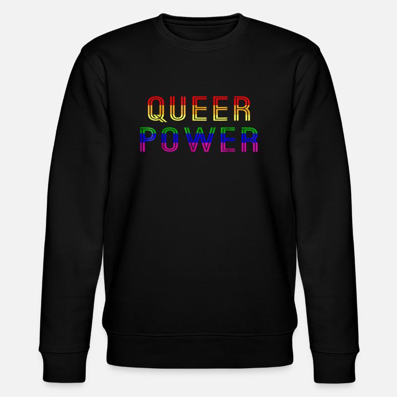 Queer Power - Stanley/Stella Unisex Bio-Sweatshirt CHANGER  - Schwarz