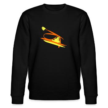 Geschenkidee für kreative Köpfe (orange gelb) - Stanley/Stella Unisex Bio-Sweatshirt CHANGER  - Schwarz - Vorne - Nik (191cm) & Marisol (170cm)