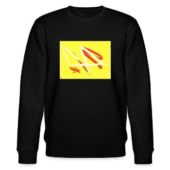 Rectangle jaune sur T-shirt noir. - Sweat bio CHANGER Stanley/Stella Unisexe - noir - Devant - Nik (191cm) & Marisol (170cm)