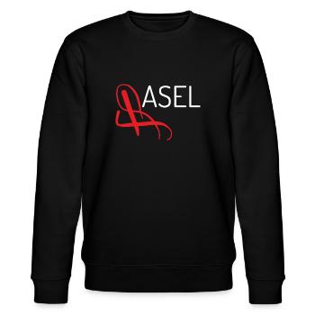 Klassisches Basel Souvenir - Stanley/Stella Unisex Bio-Sweatshirt CHANGER  - Schwarz - Vorne - Nik (191cm) & Marisol (170cm)