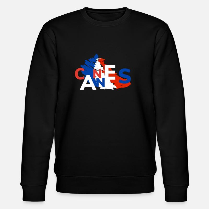 Cannes Souvenir Geschenk Cannes - Stanley/Stella Unisex Bio-Sweatshirt CHANGER - Schwarz