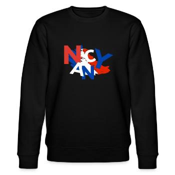 Nancy T-Shirt Souvenir Nancy - Stanley/Stella Unisex Bio-Sweatshirt CHANGER  - Schwarz - Vorne - Nik (191cm) & Marisol (170cm)
