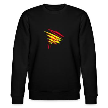 Geschenkidee für Kreative - Stanley/Stella Unisex Bio-Sweatshirt CHANGER  - Schwarz - Vorne - Nik (191cm) & Marisol (170cm)