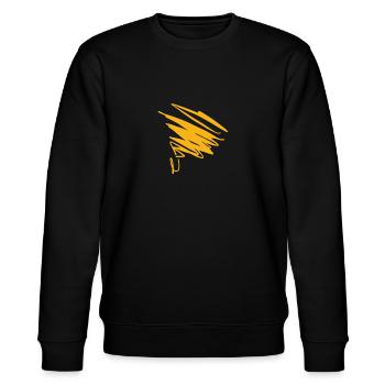 Lignes orange sur t-shirt orange amoureux - Sweat bio CHANGER Stanley/Stella Unisexe - noir - Devant - Nik (191cm) & Marisol (170cm)