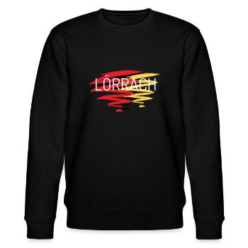 Geschenkidee für Kind aus Lörrach - Stanley/Stella Unisex Bio-Sweatshirt CHANGER  - Schwarz - Vorne - Nik (191cm) & Marisol (170cm)