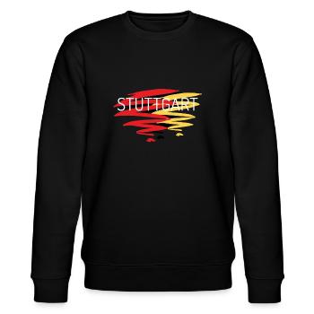 Kochschürze Stuttgart - Stanley/Stella Unisex Bio-Sweatshirt CHANGER  - Schwarz - Vorne - Nik (191cm) & Marisol (170cm)