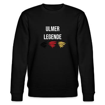 Ulmer Legende - Stanley/Stella Unisex Bio-Sweatshirt CHANGER  - Schwarz - Vorne - Nik (191cm) & Marisol (170cm)