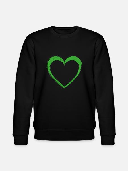 Green Heart - Stanley/Stella CHANGER Unisex Organic Sweatshirt - black