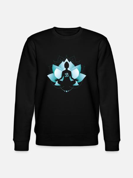 Blue Lotus Blossom - Stanley/Stella CHANGER Unisex Organic Sweatshirt - black
