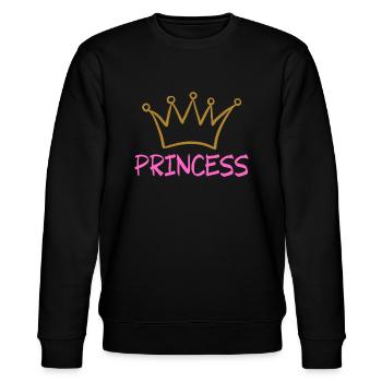 PRINCESS 2 - Stanley/Stella Unisex Bio-Sweatshirt CHANGER  - Schwarz - Vorne - Nik (191cm) & Marisol (170cm)