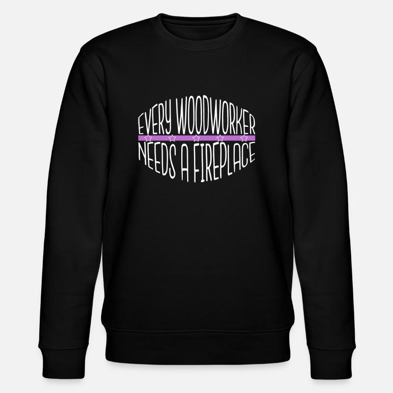 Safety Helmet Carpenter Quotes Tshirts - Stanley/Stella CHANGER Unisex Organic Sweatshirt - black