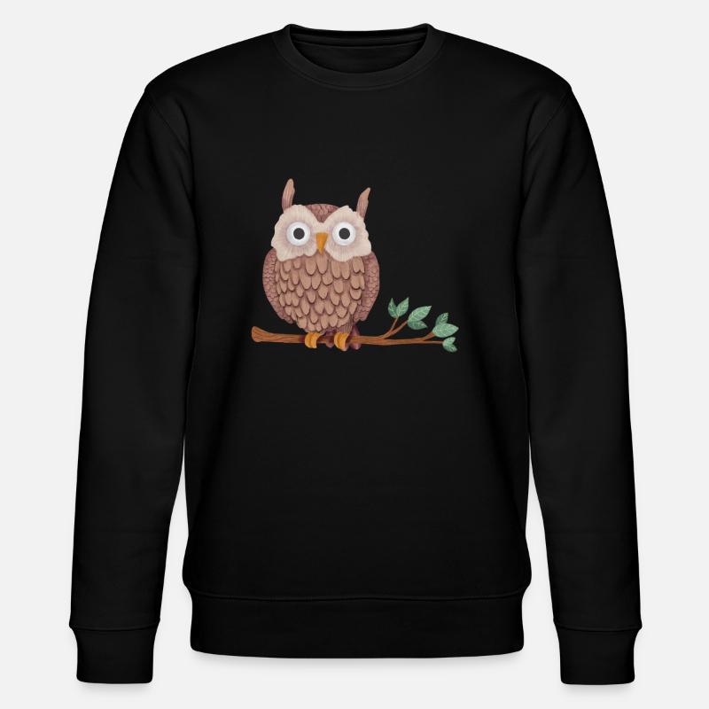 Owl / Tawny Owl - Stanley/Stella CHANGER Unisex Organic Sweatshirt - black