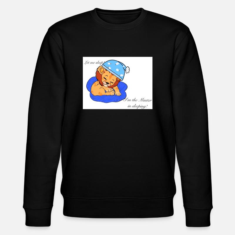 Schlafender Löwe - Stanley/Stella Unisex Bio-Sweatshirt CHANGER - Schwarz