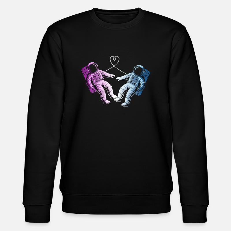 2 astronautes amoureux - Sweat bio CHANGER Stanley/Stella Unisexe - noir