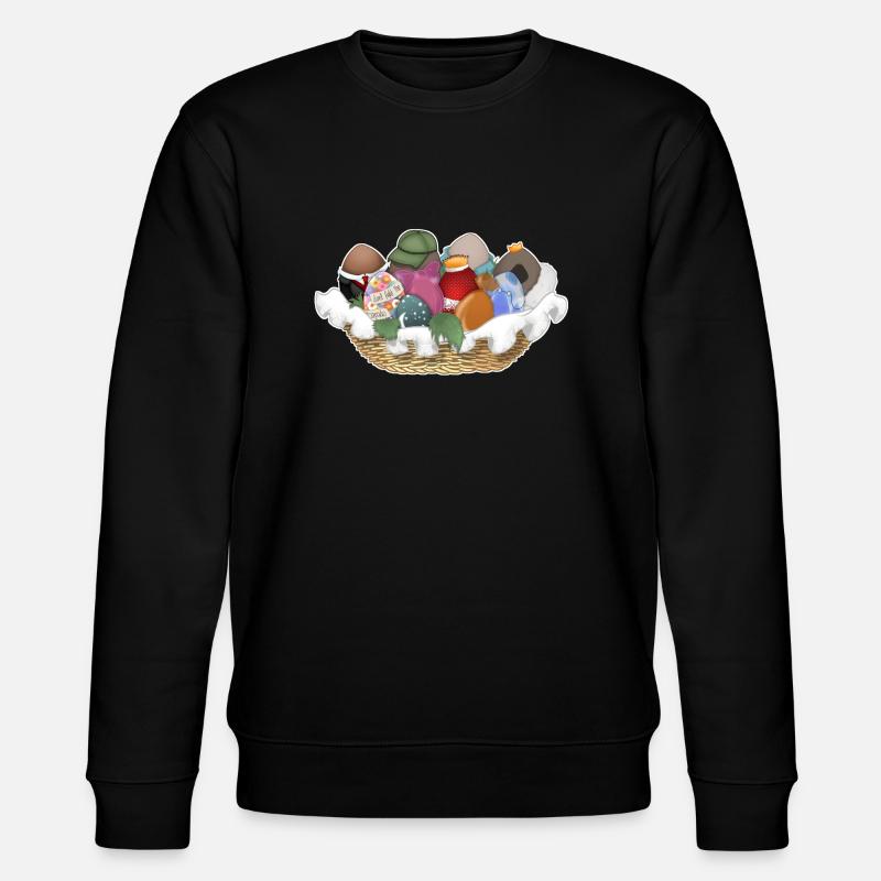 Tazz Gespräche | Osterotter-Eier - Stanley/Stella Unisex Bio-Sweatshirt CHANGER  - Schwarz