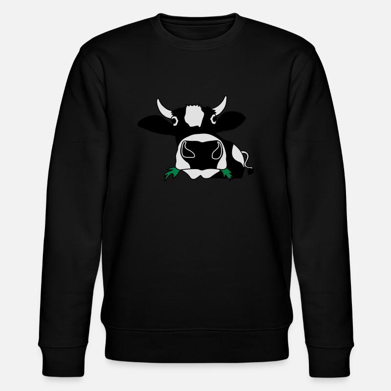 Fressende Kuh - Stanley/Stella Unisex Bio-Sweatshirt CHANGER  - Schwarz