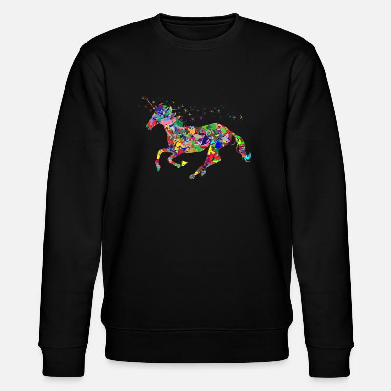 einhorn51 - Stanley/Stella Unisex Bio-Sweatshirt CHANGER  - Schwarz