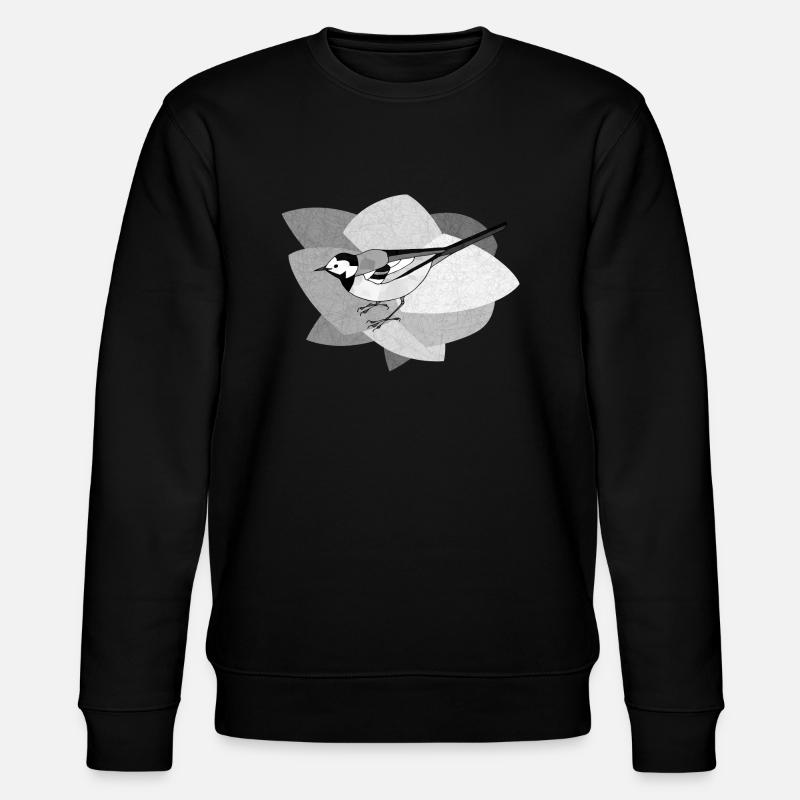 Bachstelze Vogel - Stanley/Stella Unisex Bio-Sweatshirt CHANGER  - Schwarz