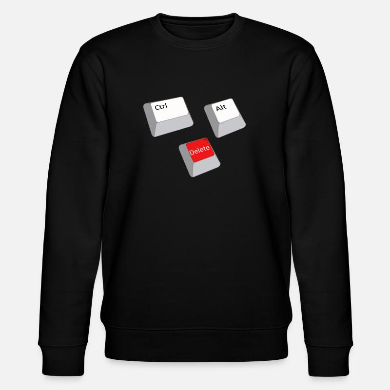 cntrl alt delete - Stanley/Stella CHANGER Unisex Organic Sweatshirt - black