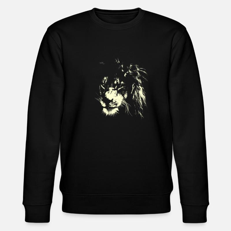 Leo AFRICA CAT SAVANNE - Stanley/Stella CHANGER Unisex Organic Sweatshirt - black