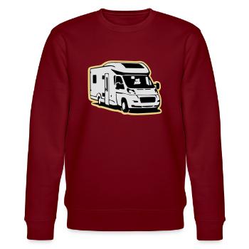 Camper Wohnmobil (3 color) - Stanley/Stella Unisex Bio-Sweatshirt CHANGER  - Burgunderrot - Vorne - Nik (191cm) & Marisol (170cm)